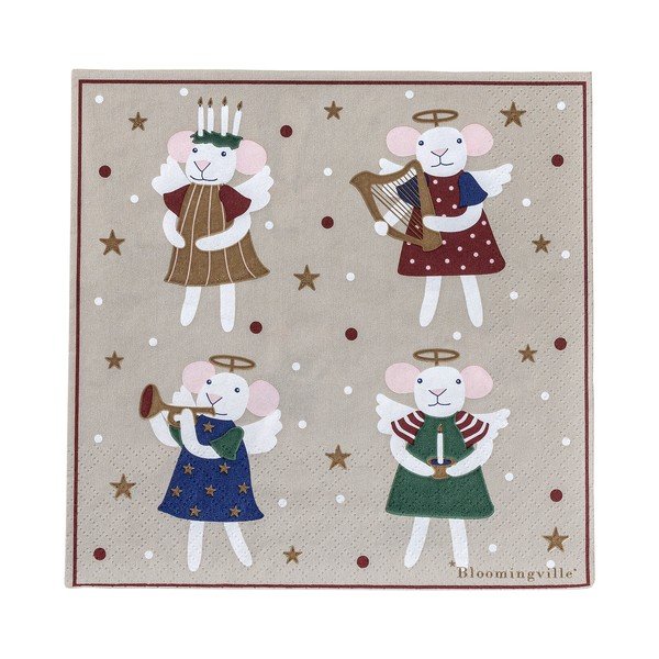 Iš popieriaus servetėlės 20 vnt. 33x33 cm Peo – Bloomingville-image-1