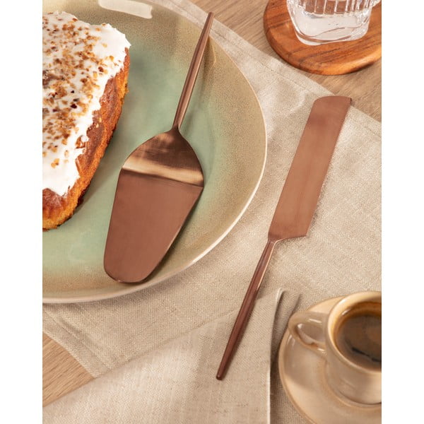 Iš nerūdijančio plieno torto serviravimo rinkinys 2 vnt. Kelda – Kave Home-image-4