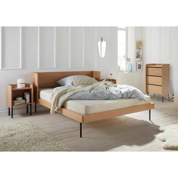 Aukšta natūralaus ąžuolo dekoro komoda 60x108,5 cm Wrap - Bonami Selection-image-4