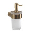 Sieninis iš stiklo muilo dozatorius baltos spalvos/auksinės spalvos 110 ml Gedy Pirenei – Sapho