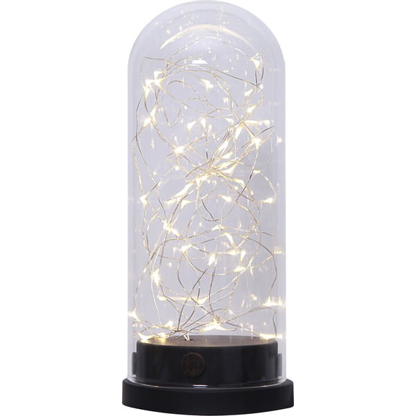 Juoda LED šviesos dekoracija Star Trading Glass Dome, aukštis 25 cm-image-2