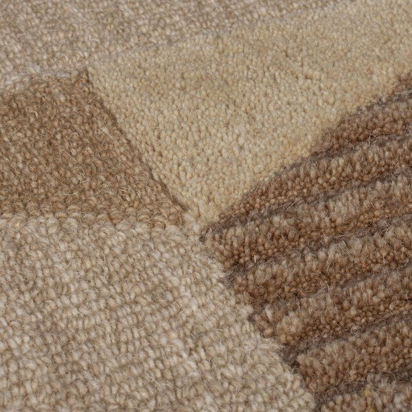 Rankų darbo iš vilnos kilimas rudos spalvos 60x230 cm Moda Asher – Flair Rugs-image-3