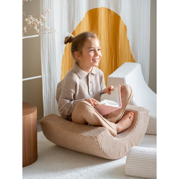 Kreminės spalvos iš velveto putų žaidimų aikštelė 3 vnt. aukštis 37 cm 75x49 cm Rainbow Montessori – Wigiwama-image-2