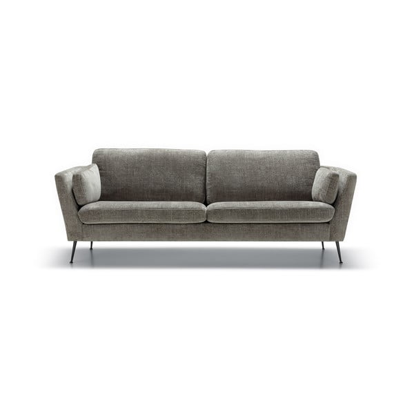Pilkos spalvos iš velveto sofa 220 cm Mynta – Sits