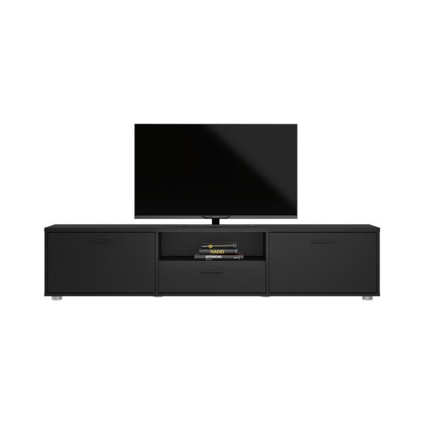 TV spintelė juodos spalvos 177x38 cm Media – Tvilum-image-4