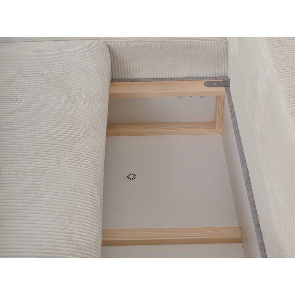 Smėlio spalvos sulankstoma/su sandėliavimo vieta kampinė sofa iš kordinio velveto (su kairiuoju kampu/su gultu) Campi – Bobochic Paris-image-3