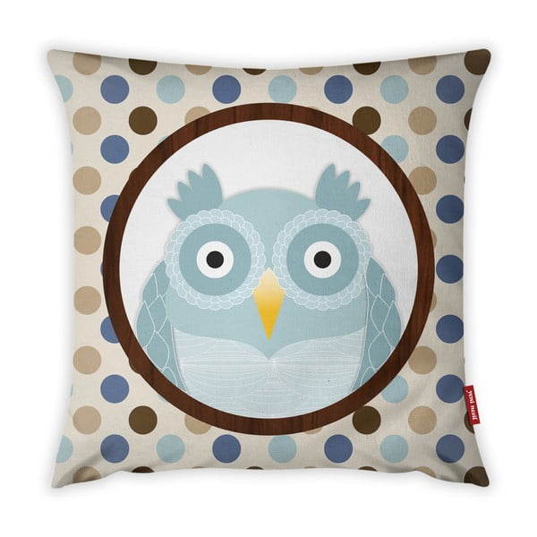 Užvalkalas ant pagalvės Vitaus Azul Owl, 43 x 43 cm