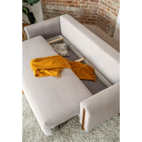Smėlio spalvos iš kordinio velveto sulankstoma/su sandėliavimo vieta sofa 244 cm Arcadova – ELTAP-image-4