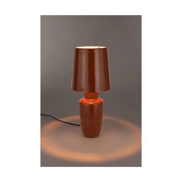 Terakotos spalvos iš metalo stalinis šviestuvas (aukštis 42 cm) su metaliniu gaubtu Classy – Zuiver-image-2