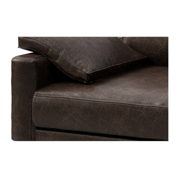 Tamsiai ruda odinė sofa MESONICA Musso, 173 cm-image-4