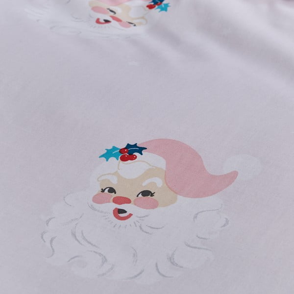Rožinės spalvos dvigulė/itin ilga patalynė 230x220 cm Vintage Christmas Santa – Catherine Lansfield-image-4
