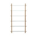 Natūralios spalvos iš stiklo modulinė lentyna 110x202x30,5 cm Sitra – Kave Home