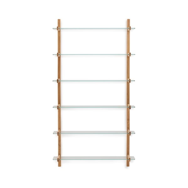 Natūralios spalvos iš stiklo modulinė lentyna 110x202x30,5 cm Sitra – Kave Home