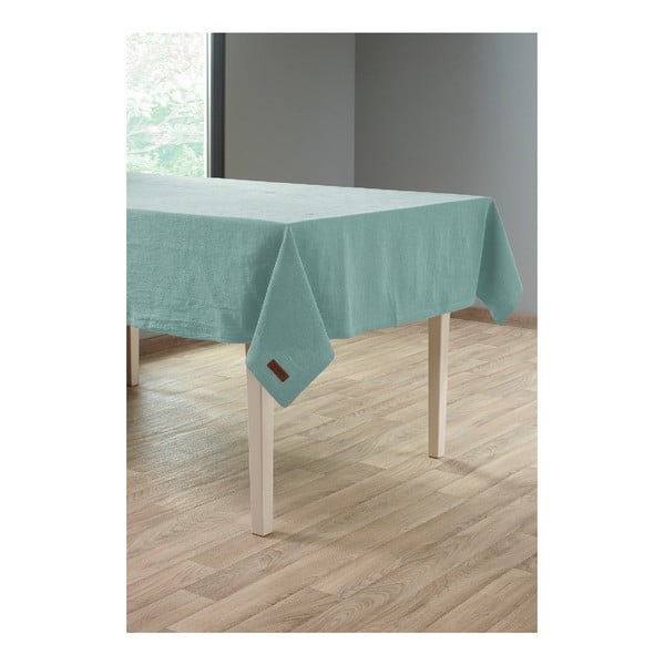 Žalia staltiesė su linu "Tiseco Home Studio", 135 x 240 cm