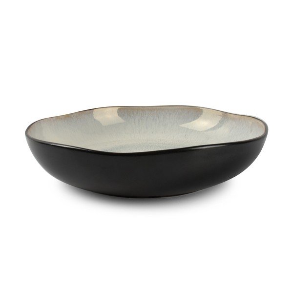 Juodos spalvos/smėlio spalvos sriubos iš akmens masės lėkštė ø 22,5 cm Lunar – Salt&Pepper