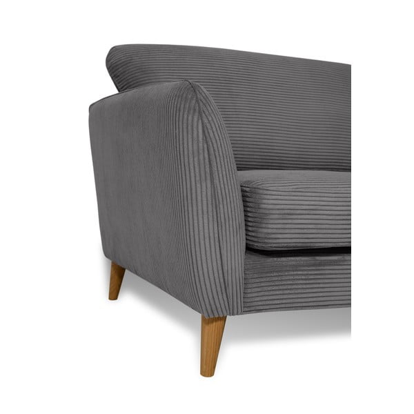 Iš kordinio velveto sofa tamsiai pilkos spalvos 170 cm Paris – Scandic-image-4
