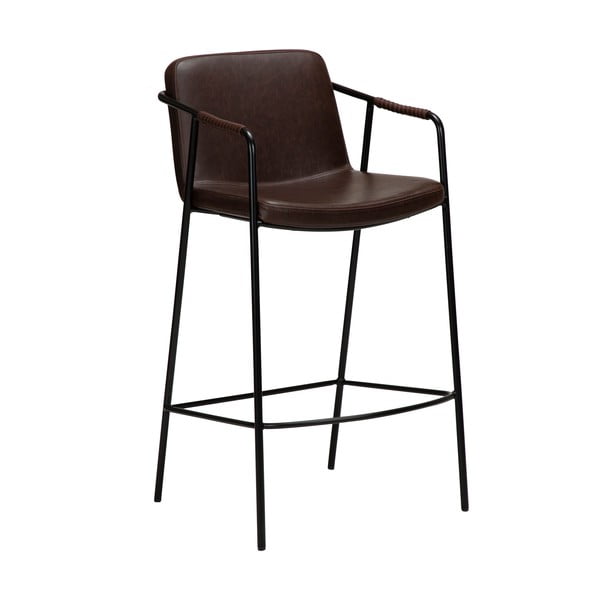 Tamsiai ruda dirbtinės odos baro kėdė DAN-FORM Denmark Boto, aukštis 105 cm