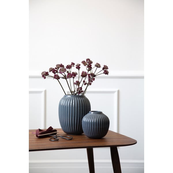 Antracito spalvos keramikos vaza Kähler Design Hammershoi, aukštis 20 cm-image-1