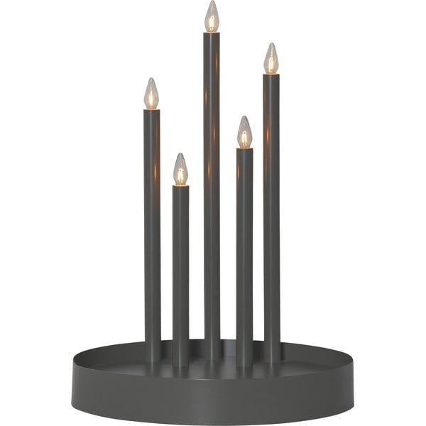 Šviečianti dekoracija juodos spalvos ø 32 cm Deco – Star Trading