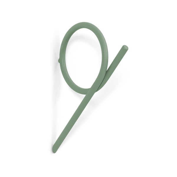 Sieninis pilkai žalios spalvos iš plieno kablys Tuba S – Spinder Design