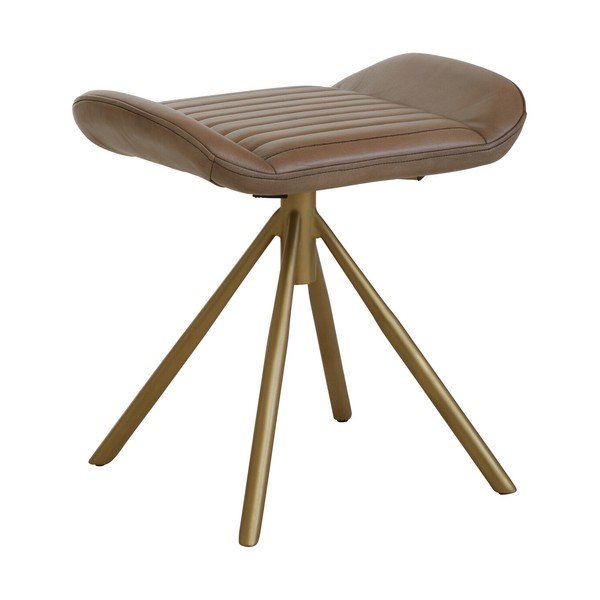 Pilkos spalvos taburetė iš odos Buffalo – Premier Housewares