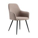 Pilkos spalvos iš audinio valgomojo kėdžių komplektas su porankiais 2 vnt. Harbo – House Nordic