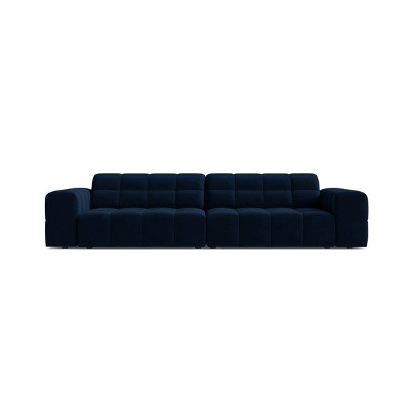 Tamsiai mėlynos spalvos sofa iš velveto 252 cm Chicago – Cosmopolitan Design