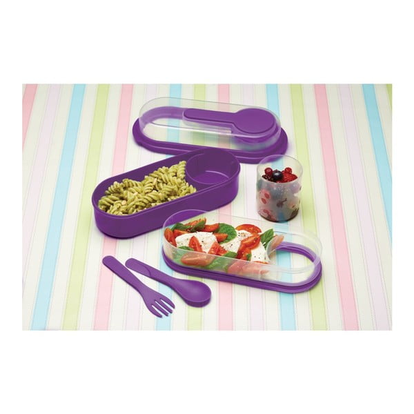 Violetinė "Kitchen Craft Coolmovers" stačiakampė užkandžių dėžutė-image-3