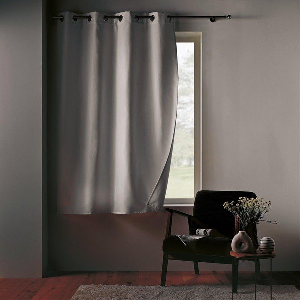 Baltos spalvos iš mikropluošto termo užuolaida 135x180 cm Micropolar – douceur d'intérieur-image-4