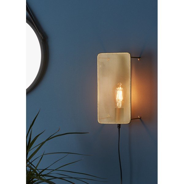 Auksinės spalvos sieninis šviestuvas "Markslöjd Mesh Wall Gold-image-3