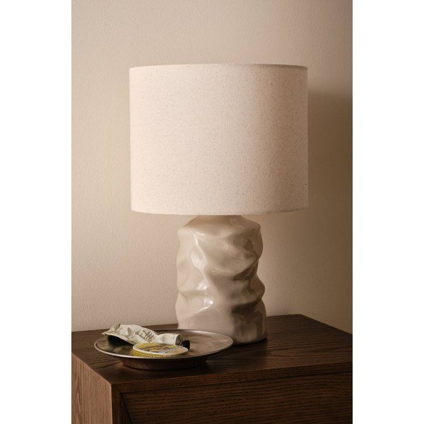 Pilkos spalvos iš keramikos stalinis šviestuvas (aukštis 40 cm) Milera – Jotex-image-2