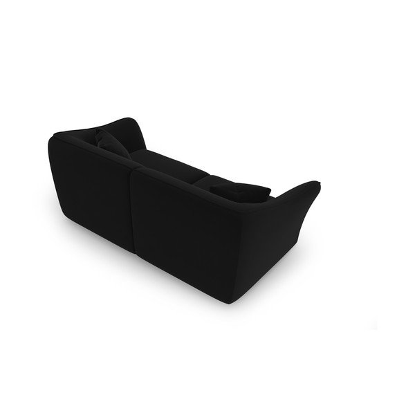 Iš velveto sofa juodos spalvos 206 cm Tokyo – Cosmopolitan Design-image-2