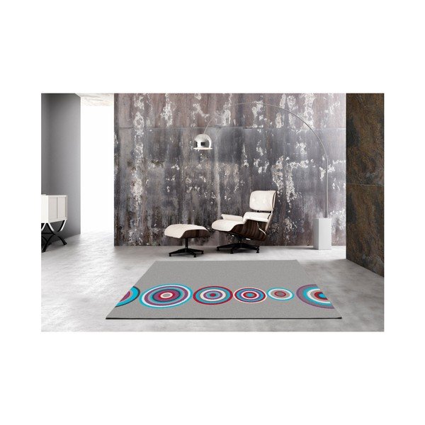 Pilkas kilimas Universal Boras Circles, 67 x 250 cm-image-1