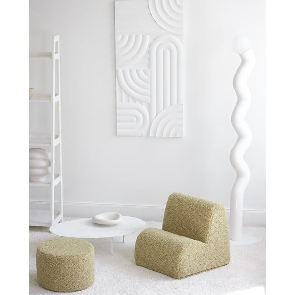 Žalios spalvos iš boucle vaikiškas krėslas Cloud – Wigiwama-image-4