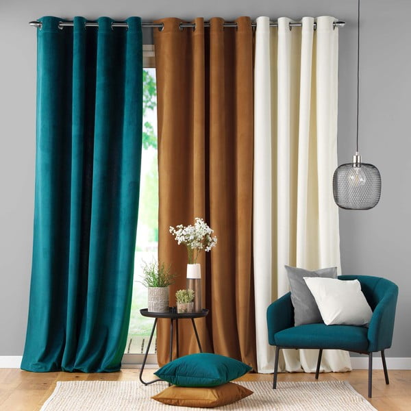 Iš kordinio velveto užuolaida rudos spalvos 140x260 cm Casual – douceur d'intérieur-image-4