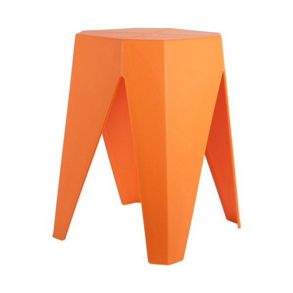 Oranžinės spalvos iš plastiko taburetė Cherish – Leitmotiv