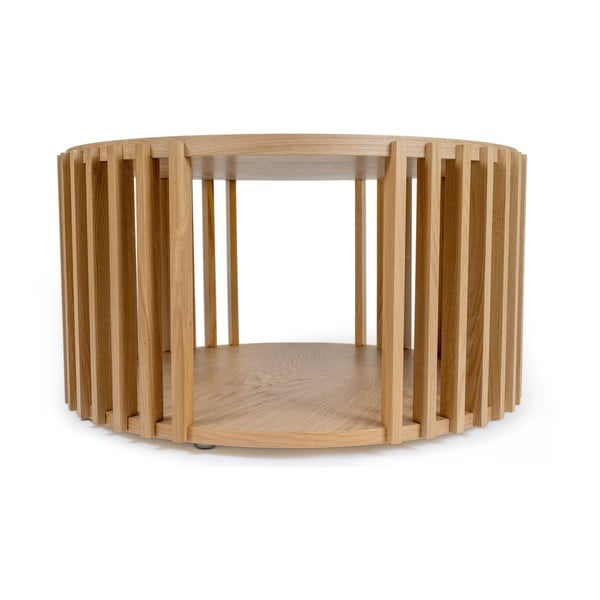 Ąžuolinis kavos staliukas Woodman Drum, ø 83 cm-image-2