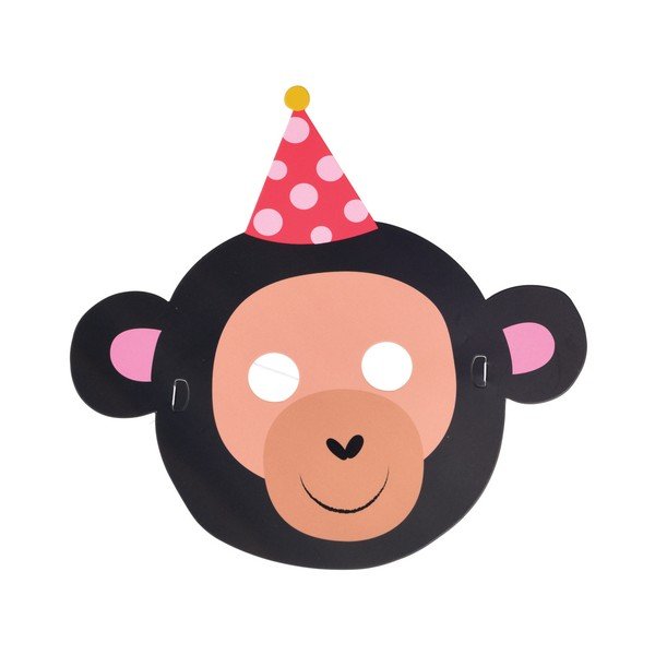 6 popierinių kaukių rinkinys Rex London Party-image-2