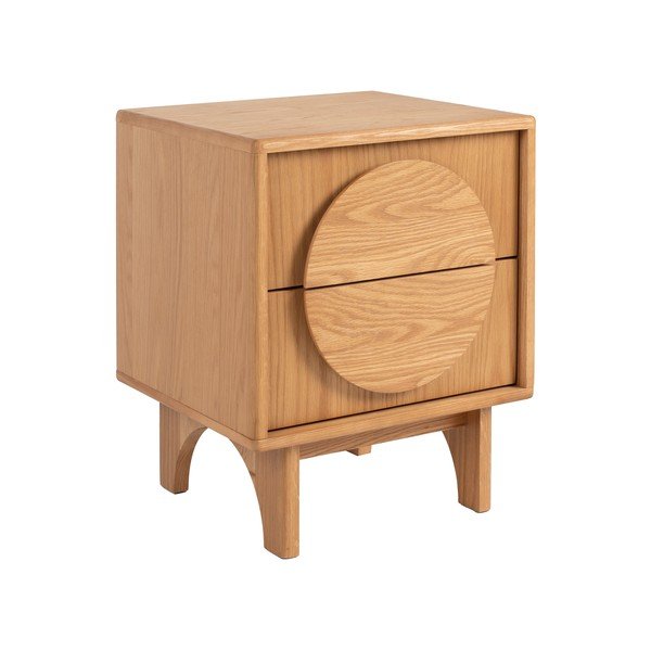 Natūralios spalvos naktinis staliukas iš ąžuolo Groove – Zuiver-image-2