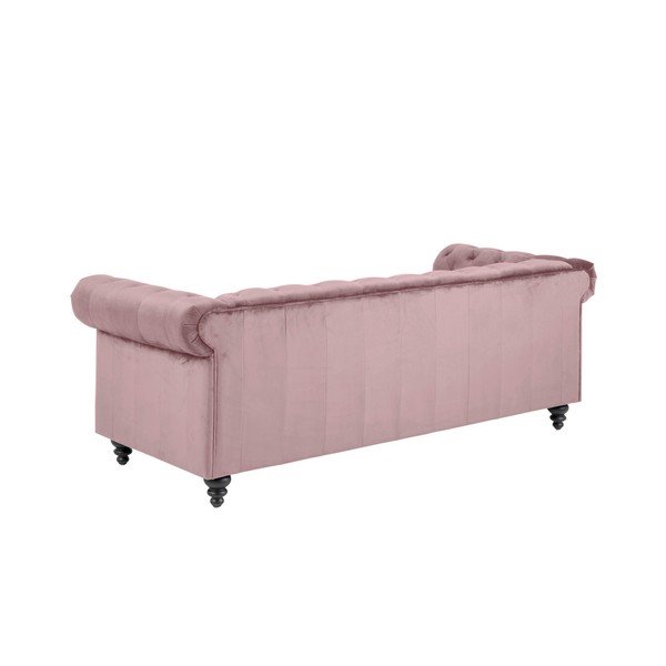Rožinio aksomo sofa "Actona Charlietown", 219 cm-image-2