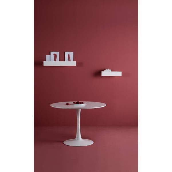 Apvalus baltas valgomojo stalas Marckeric Oda, ⌀ 110 cm-image-2