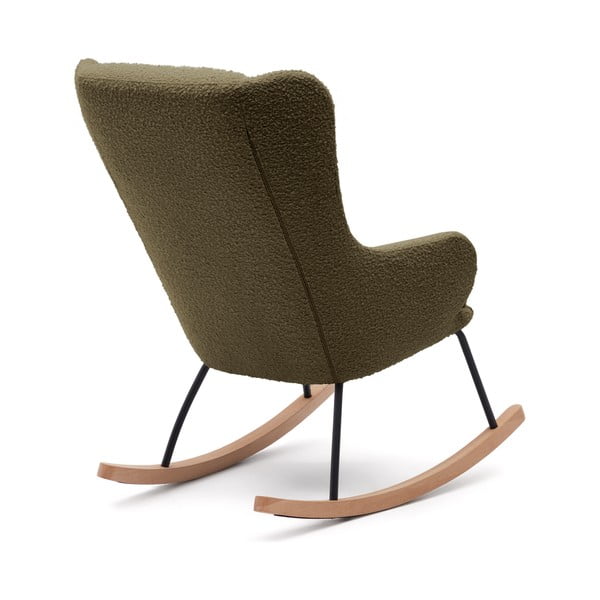 Supamasis krėslas žalios spalvos iš boucle Maustin – Kave Home-image-2