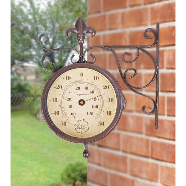 Sieninis laikrodis su termometru "Ego Dekor Rustic-image-2
