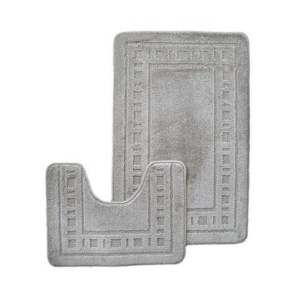 Pilki vonios kambario kilimėliai, 2 rinkiniai, 80x50 cm Armoni - Catherine Lansfield