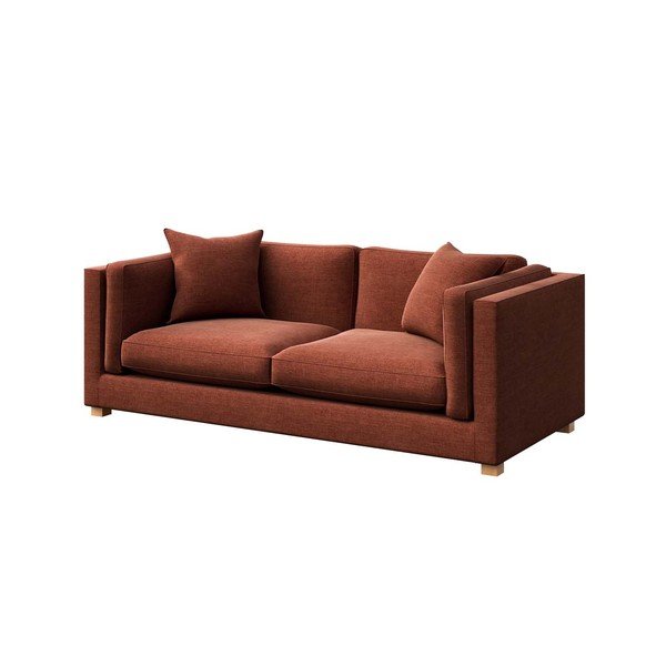 Sofa raudonos plytų spalvos 235 cm Pomo – Ame Yens-image-2