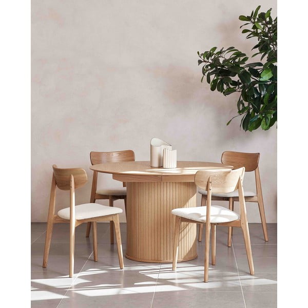 Valgomojo kėdė kreminės spalvos/natūralios spalvos Elim – Unique Furniture-image-1