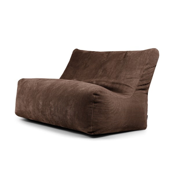 Tamsiai rudos spalvos iš kordinio velveto sėdmaišis Sofa Seat Lounge – SLOWDOWN