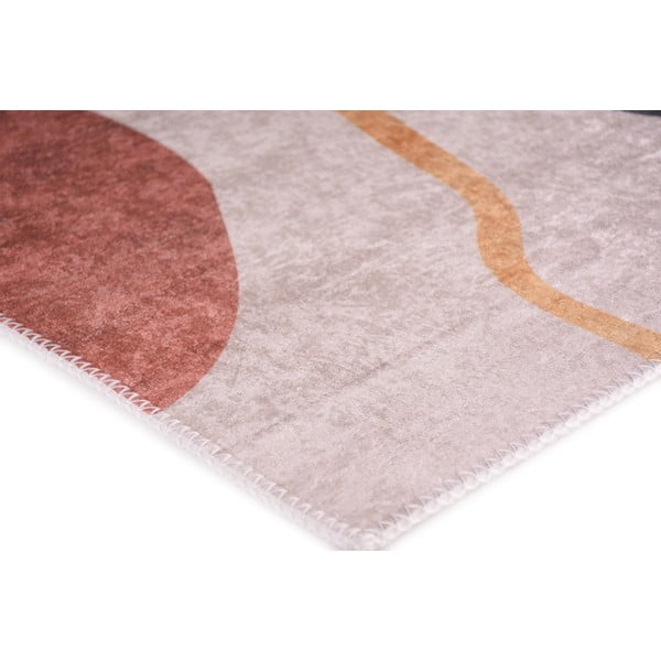 Skalbiamas kilimas mėlynos spalvos/kreminės spalvos 80x200 cm – Vitaus-image-2