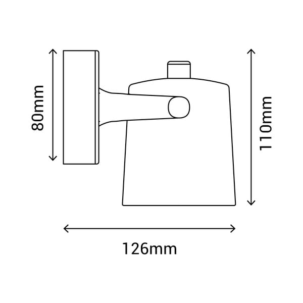 Baltas sieninis šviestuvas SULION Ibai, aukštis 11 cm-image-3