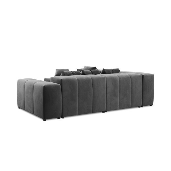 Pilka aksominė kampinė sofa (kintama) Rome Velvet - Cosmopolitan Design-image-3